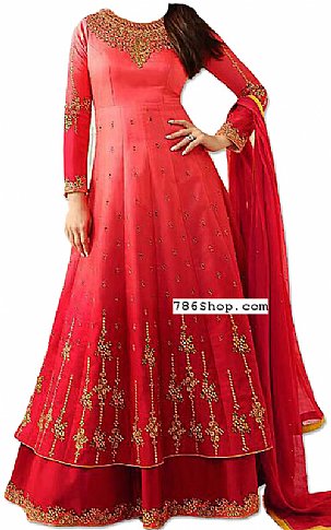  Magenta Chiffon Suit | Pakistani Wedding Dresses USA- Image 1