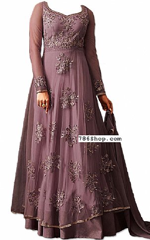  Violet Chiffon Suit | Pakistani Dresses in USA- Image 1