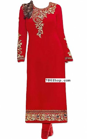  Red Georgette Suit | Pakistani Dresses in USA- Image 1