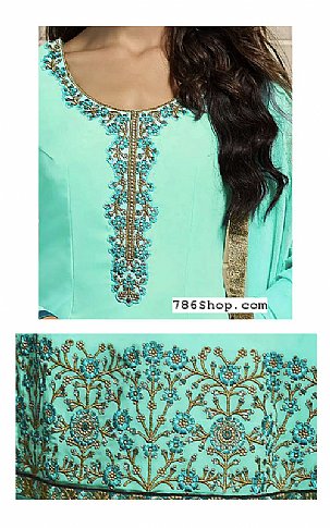  Turquoise Georgette Suit | Pakistani Dresses in USA- Image 2