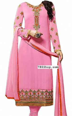  Pink Georgette Suit | Pakistani Dresses in USA- Image 1