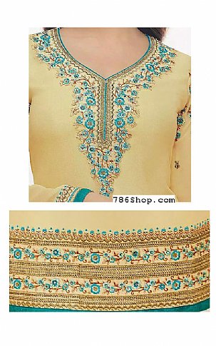  Cream Georgette Suit | Pakistani Dresses in USA- Image 2