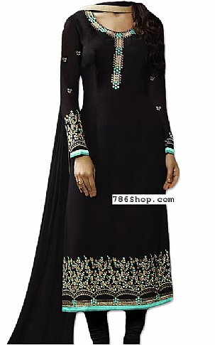  Black Georgette Suit | Pakistani Dresses in USA- Image 1