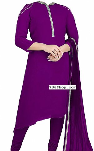  Indigo Georgette Suit | Pakistani Dresses in USA- Image 1