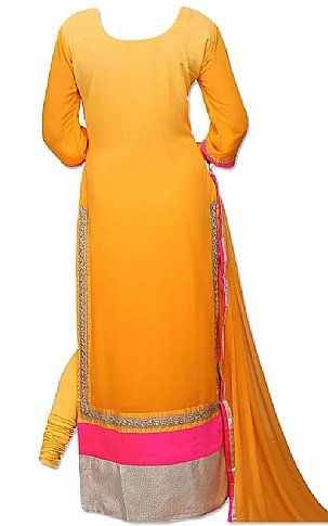  Yellow Chiffon Suit | Pakistani Dresses in USA- Image 3