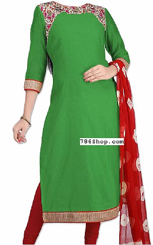  Green Georgette Suit | Pakistani Dresses in USA- Image 1