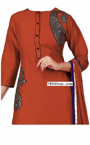  Brown Georgette Suit | Pakistani Dresses in USA- Image 2