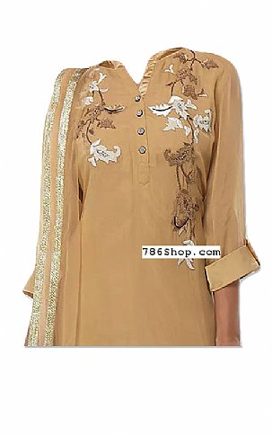  Golden Chiffon Suit | Pakistani Dresses in USA- Image 2