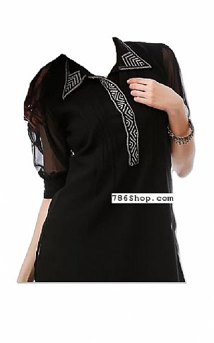  Black/white Chiffon Suit | Pakistani Dresses in USA- Image 2