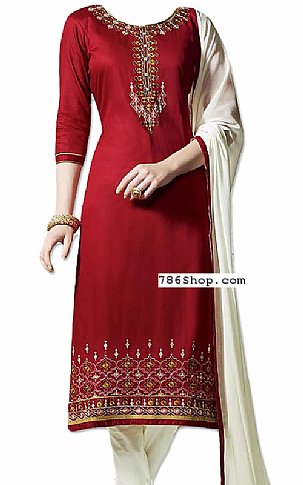  Maroon Georgette Suit | Pakistani Dresses in USA- Image 1