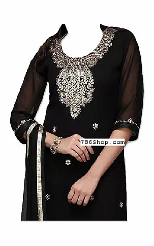  Black Chiffon Suit | Pakistani Dresses in USA- Image 2