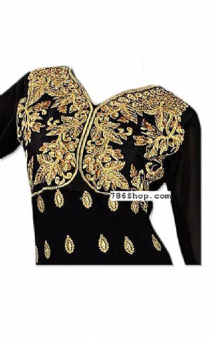  Black Chiffon Suit | Pakistani Dresses in USA- Image 2