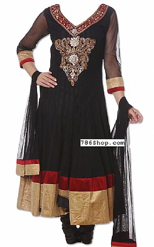  Black Chiffon  Suit | Pakistani Dresses in USA- Image 1