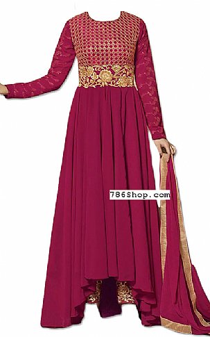  Magenta Georgette Suit | Pakistani Dresses in USA- Image 1