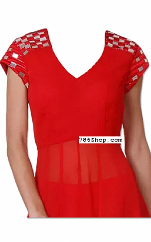  Red Georgette Suit | Pakistani Dresses in USA- Image 2