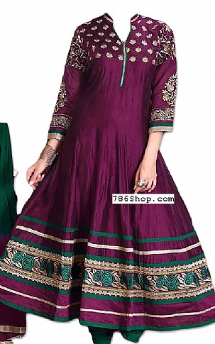  Mauve Silk Suit | Pakistani Dresses in USA- Image 1