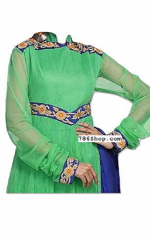  Green Net Suit | Pakistani Dresses in USA- Image 2