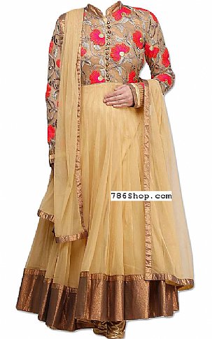  Skin Chiffon Suit | Pakistani Dresses in USA- Image 1
