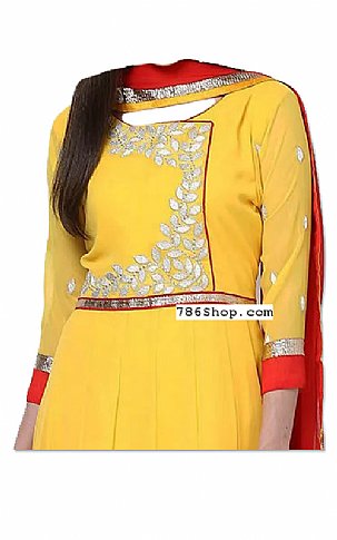  Yellow Georgette Suit | Pakistani Dresses in USA- Image 2