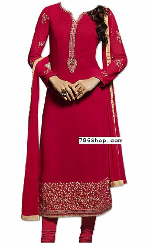  Magenta Georgette Suit | Pakistani Dresses in USA- Image 1