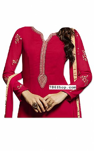  Magenta Georgette Suit | Pakistani Dresses in USA- Image 2