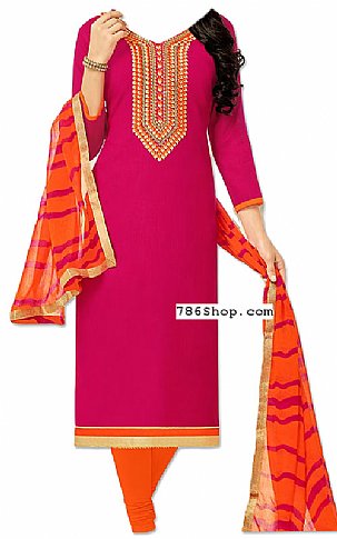  Pink/Orange Georgette Suit | Pakistani Dresses in USA- Image 1