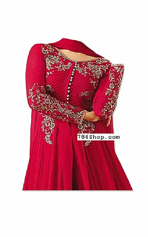 Magenta Chiffon Suit | Pakistani Dresses in USA