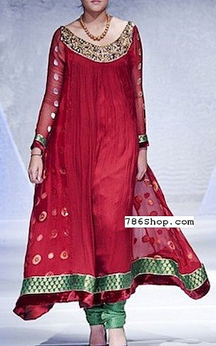  Magenta Chiffon Suit | Pakistani Party Wear Dresses USA- Image 1