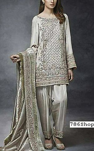  Light Green Silk Suit | Pakistani Party Wear Dresses- Image 1