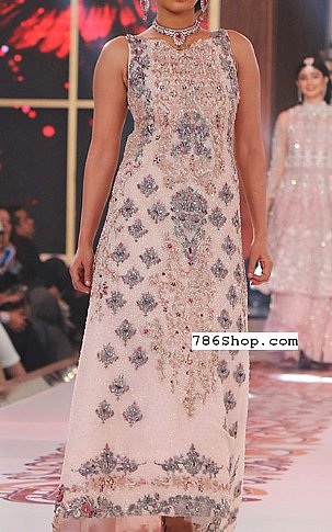  Pink Chiffon Suit | Pakistani Party Wear Dresses- Image 1