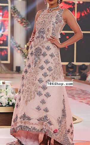  Pink Chiffon Suit | Pakistani Party Wear Dresses- Image 2