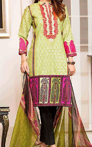 Kalyan By ZS Textile Light Green Lawn Suit | Pakistani Lawn Dress in USA- Image 1