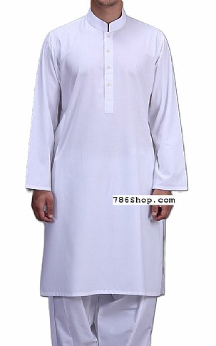  White Men Shalwar Kameez Suit | Pakistani Mens Suits Online- Image 1