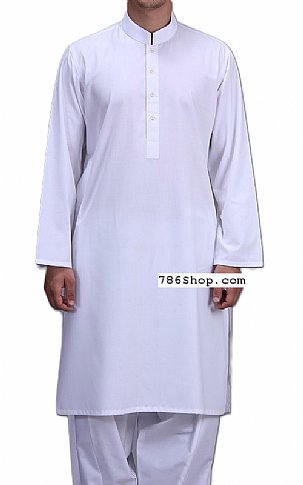 White Men Shalwar Kameez Suit | Pakistani Mens Suits Online