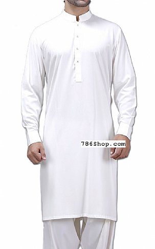 Off-white Men Shalwar Kameez Suit | Pakistani Mens Suits Online