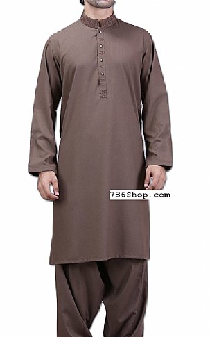  Chocolate Men Shalwar Kameez Suit | Pakistani Mens Suits Online- Image 1