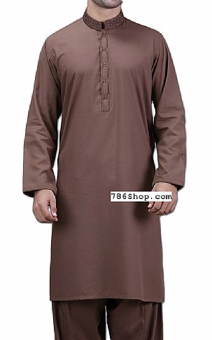  Chocolate Men Shalwar Kameez Suit | Pakistani Mens Suits Online- Image 1