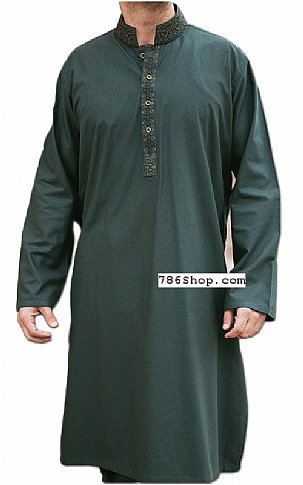  Teal Men Shalwar Kameez Suit | Pakistani Mens Suits Online- Image 1