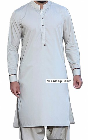  Ivory Men Shalwar Kameez Suit | Pakistani Mens Suits Online- Image 1