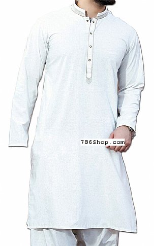  Off-white Men Shalwar Kameez | Pakistani Mens Suits Online- Image 1