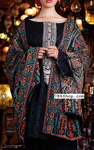 Maria B. Black Linen Suit | Pakistani Dresses in USA- Image 2