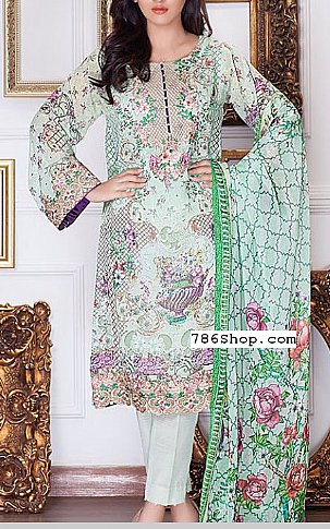 Motifz Light Green Chiffon Suit | Pakistani Dresses in USA- Image 1