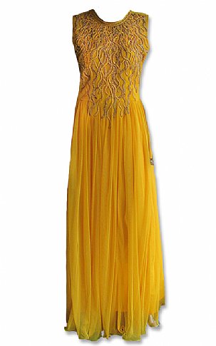 Nayab Yellow Chiffon Suit | Pakistani Dresses in USA- Image 1