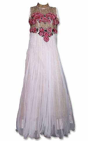 Nayab White Chiffon Suit | Pakistani Dresses in USA- Image 1