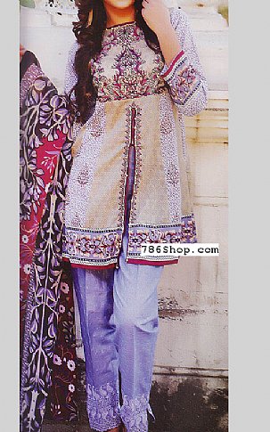Noor Jahan Lilac Lawn Suit | Pakistani Dresses in USA- Image 1