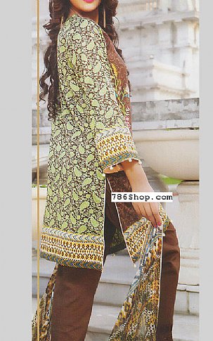 Noor Jahan Chocolate Lawn Suit | Pakistani Dresses in USA- Image 2