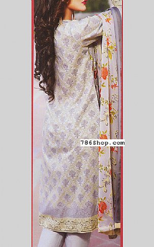 Noor Jahan Grey Lawn Suit | Pakistani Dresses in USA- Image 2
