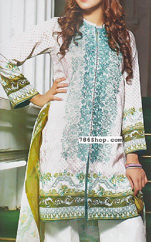 Noor Jahan Off-white Lawn Suit | Pakistani Dresses in USA- Image 1
