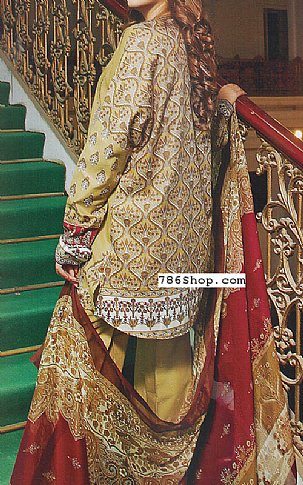 Noor Jahan Olive Lawn Suit | Pakistani Dresses in USA- Image 2