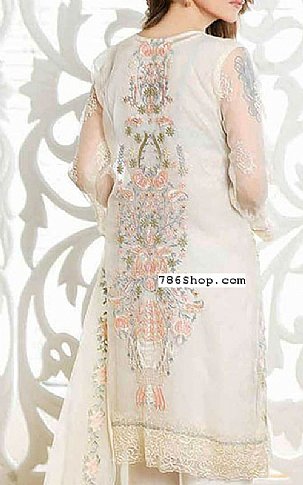 Sanam Saeed. Off-white Chiffon Suit | Pakistani Dresses in USA- Image 2